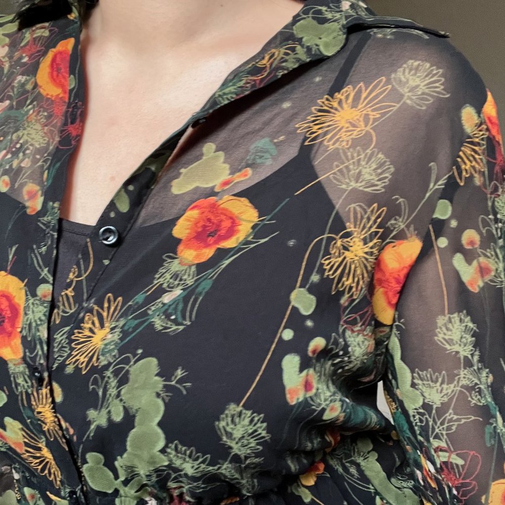 Embroidered Floral Dress